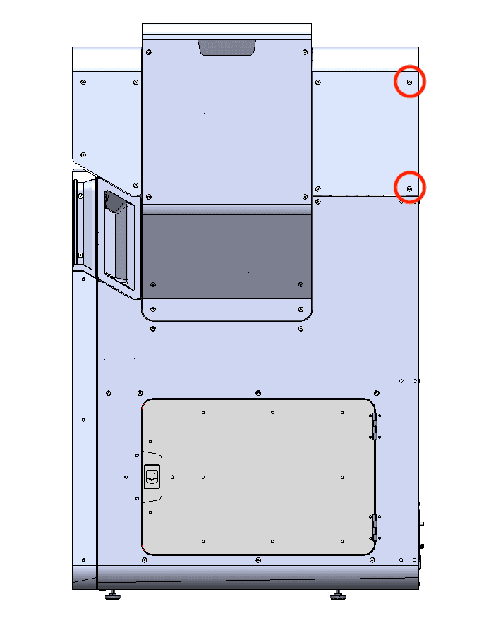 Paso 8: Retira los tornillos del panel posterior superior