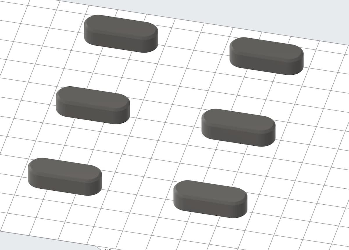 PreFormに表示されたESD Resinの造形品セット