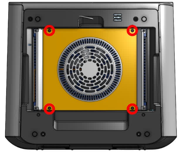 Form 4 Backlight Unit screws location 1