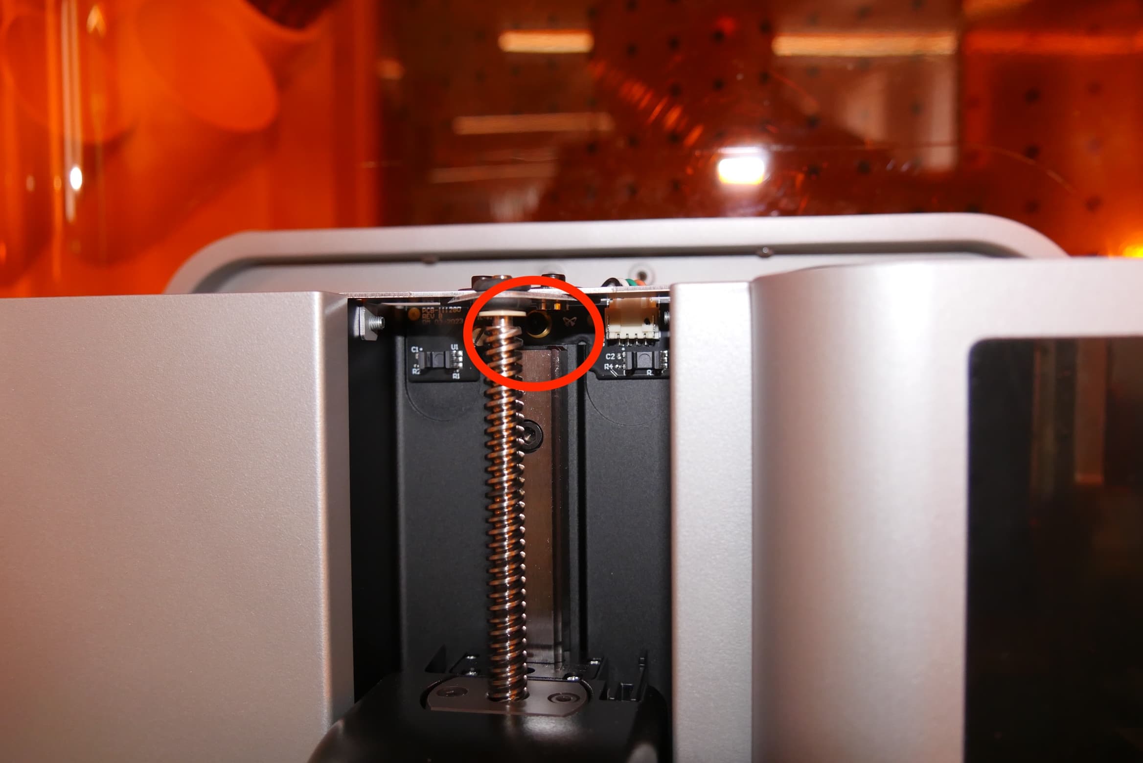 Remove the limit switch retention screw