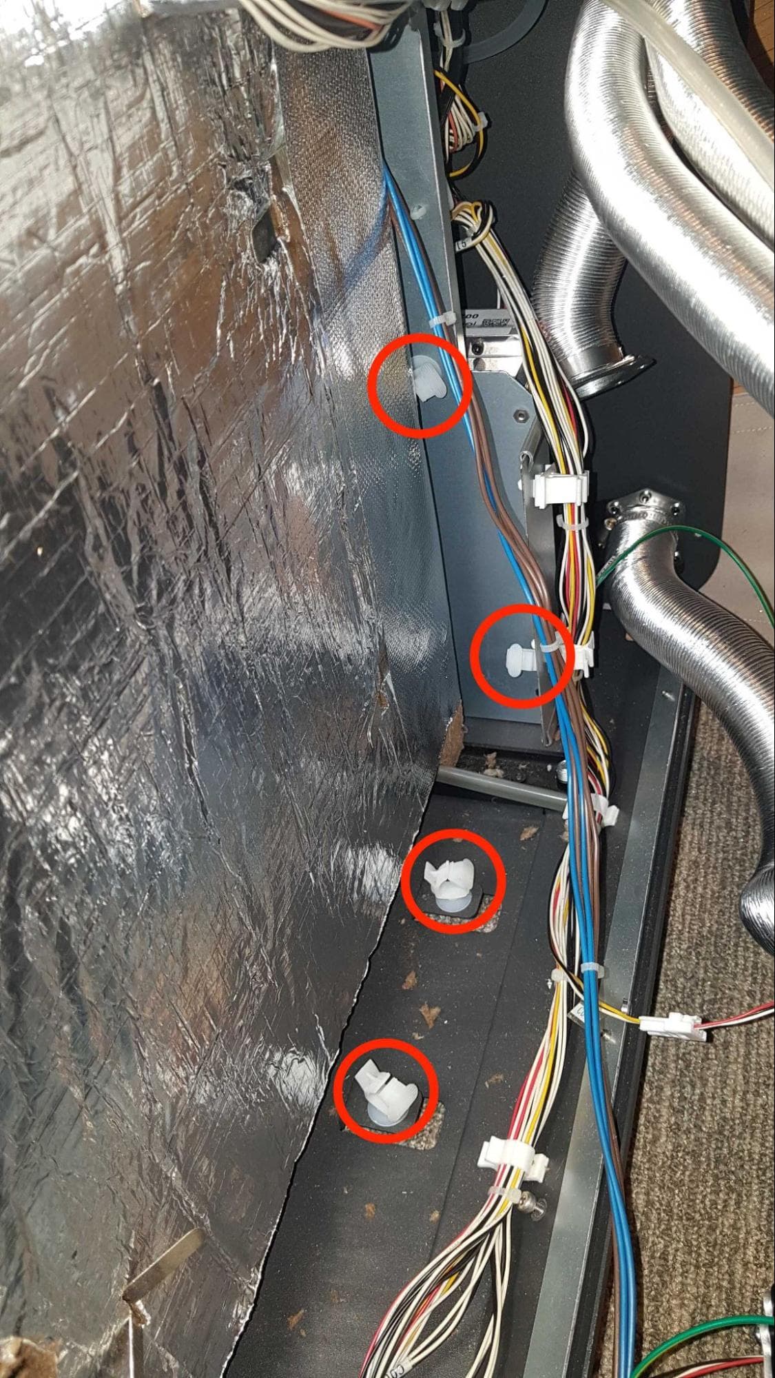 Remove the build chamber socket & cable harness