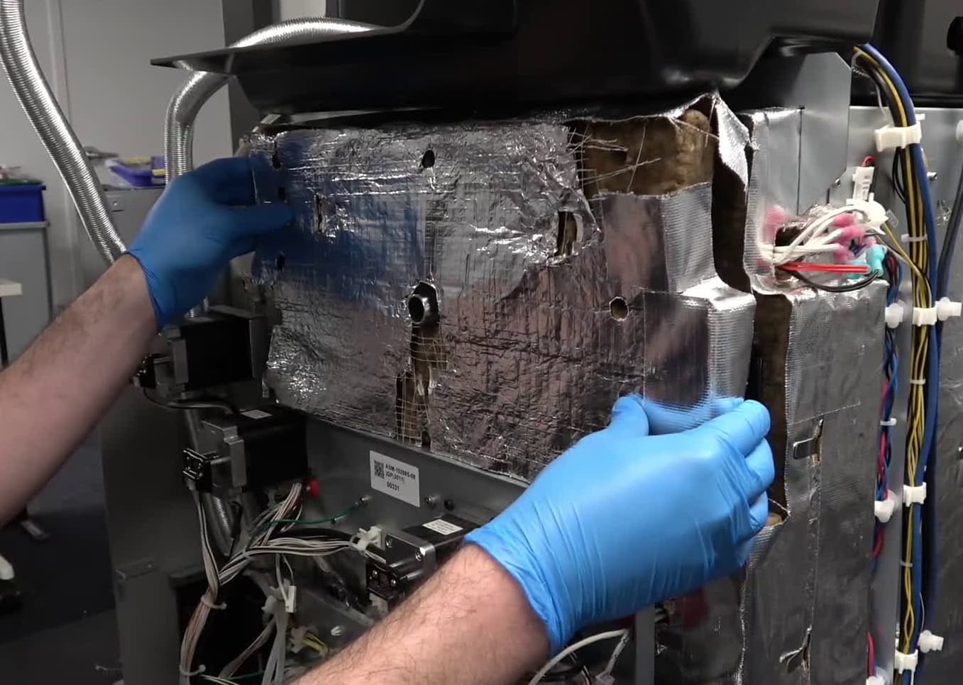 Replace the inner rear and insulation panels