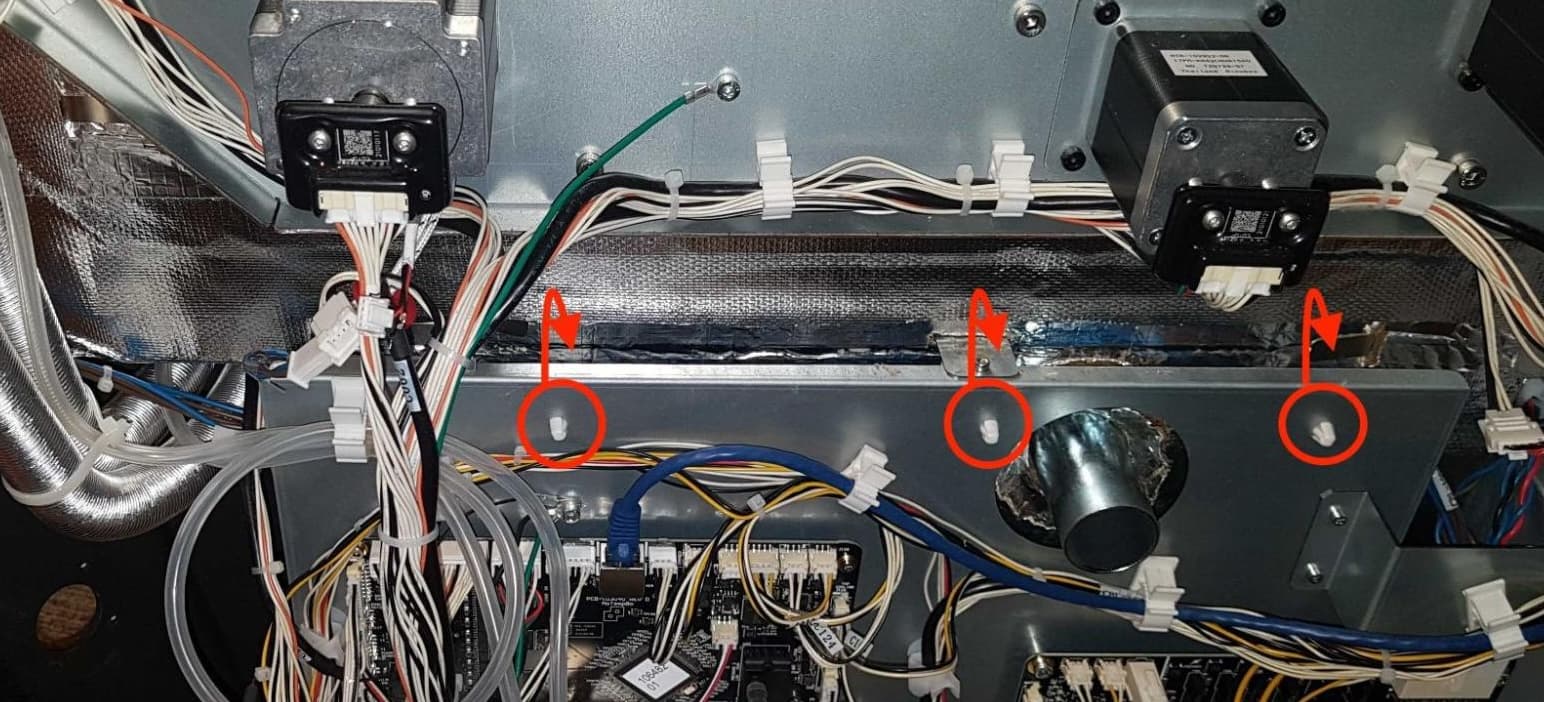 Install the new build chamber socket & cable harness