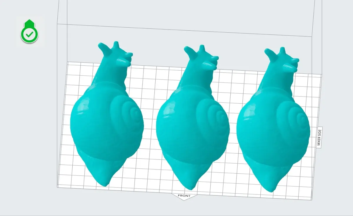 Parts oriented parallel to the short axis of the Form 4L Flex Build Platform