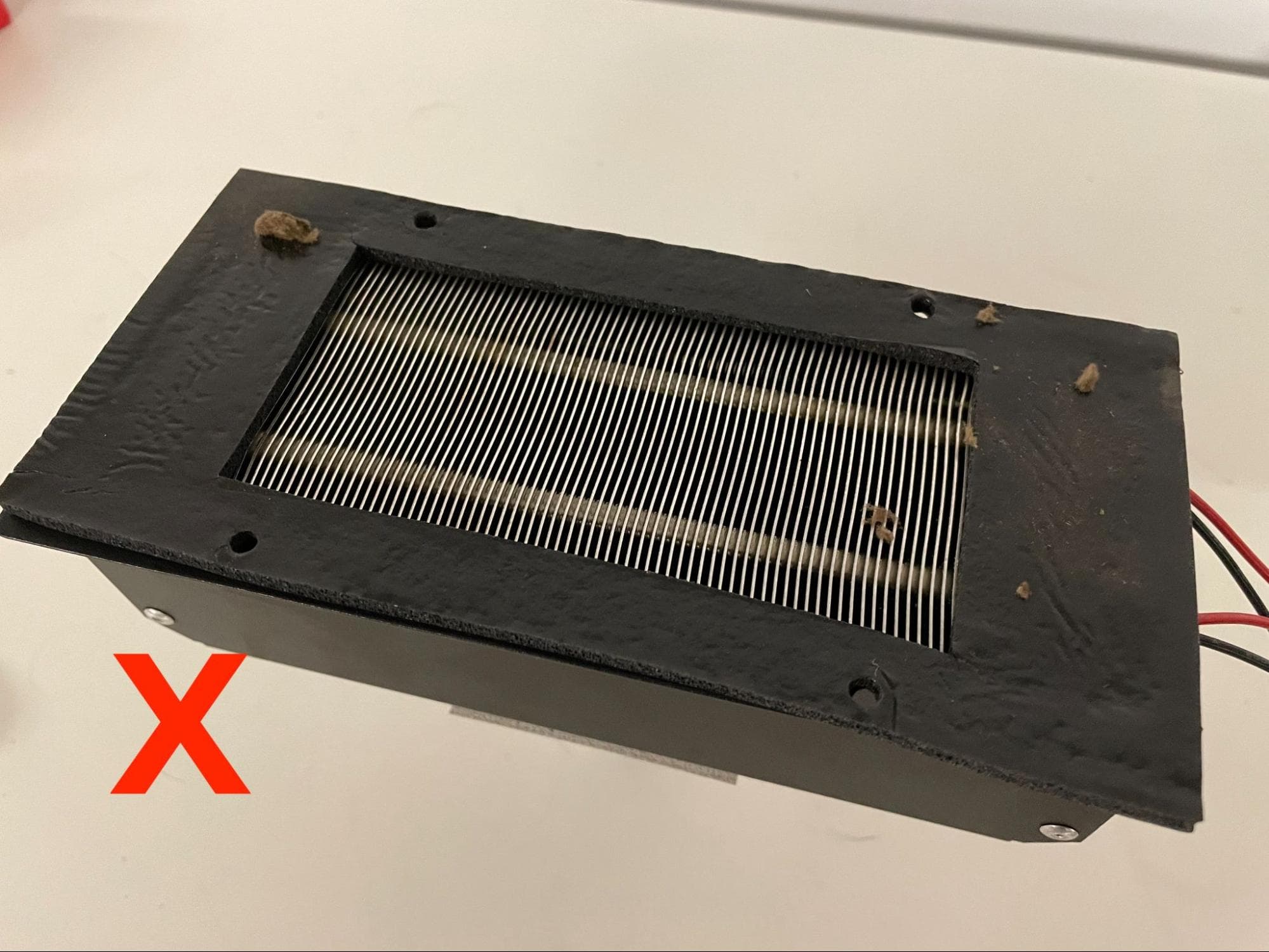 Install the new air heater assembly - Gasket Check 2