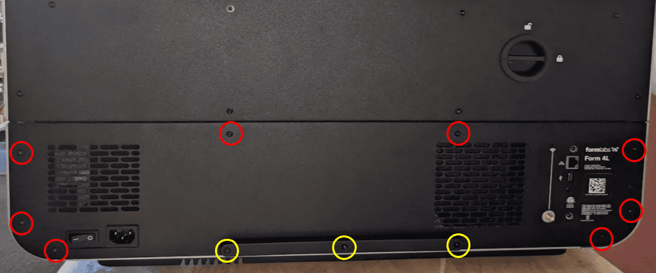 Secure the lower rear panel