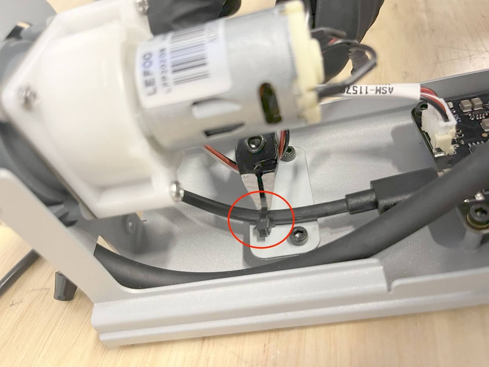 Cut the USB-C zip tie