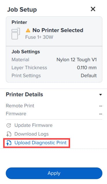 Upload Diagnostic Print