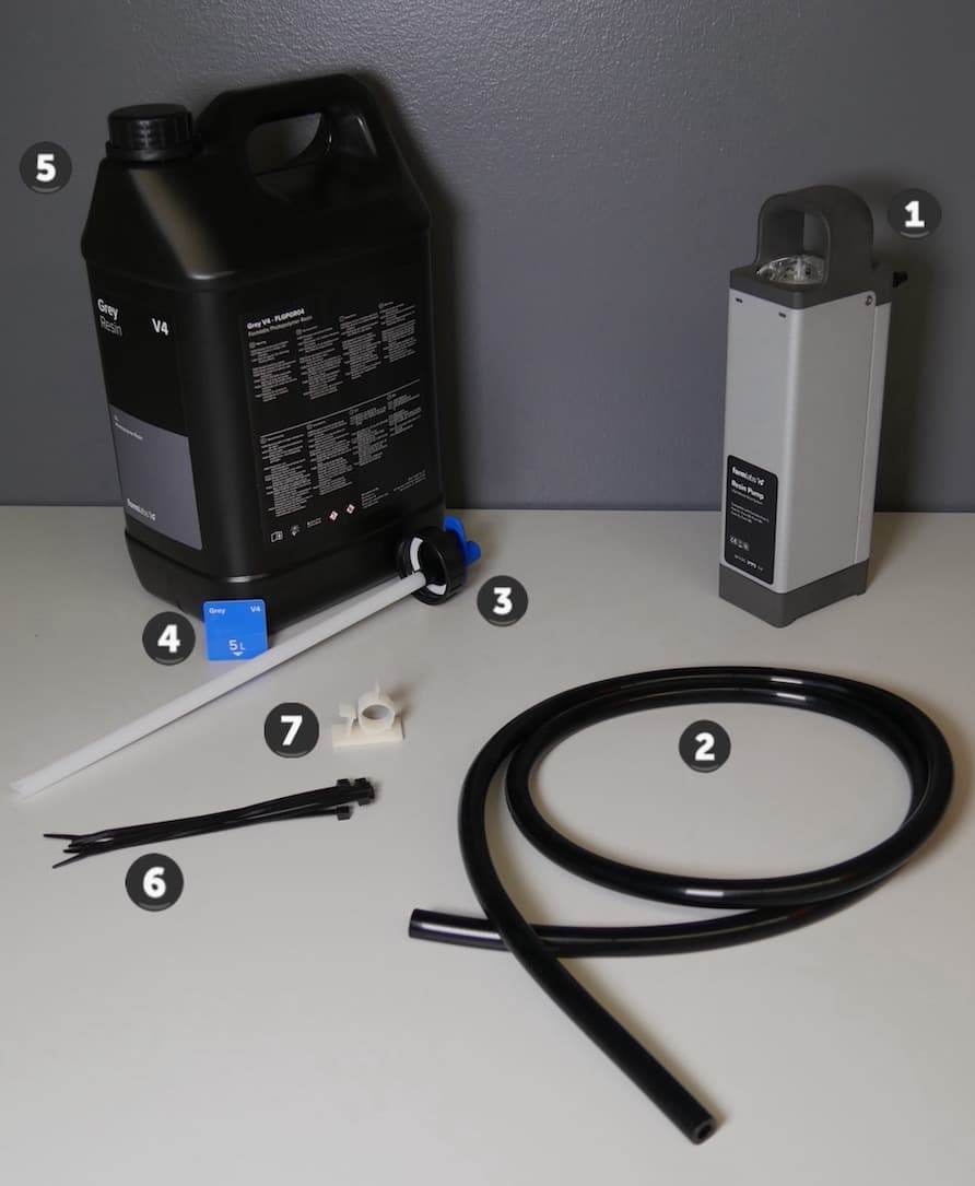 Resin Pumping System components