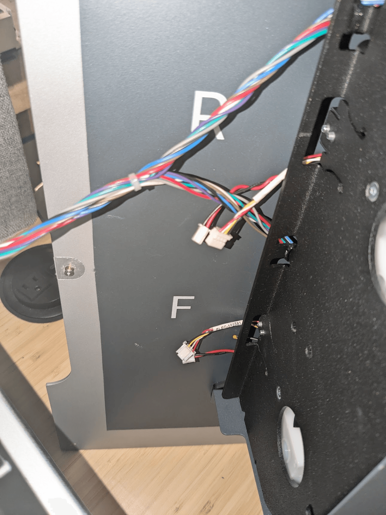 Mount the replacement cartridge floor gap back