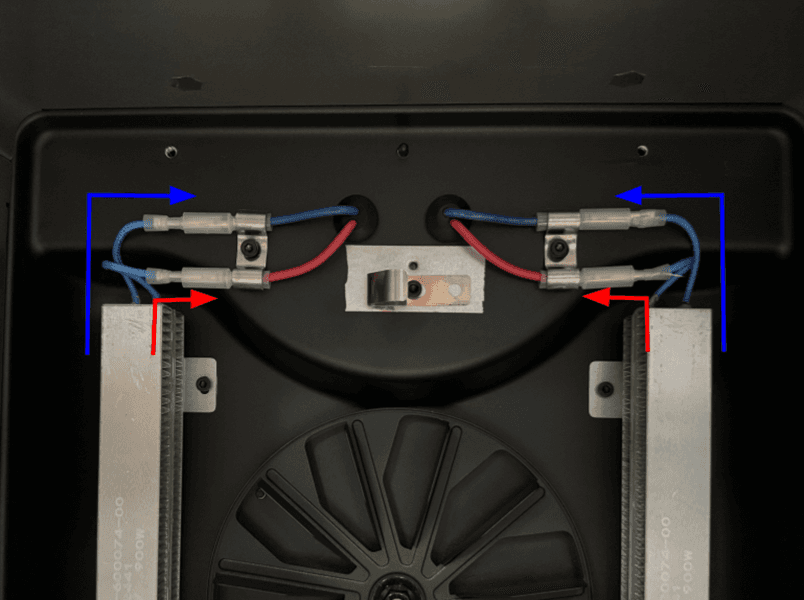 Connect the heater cables