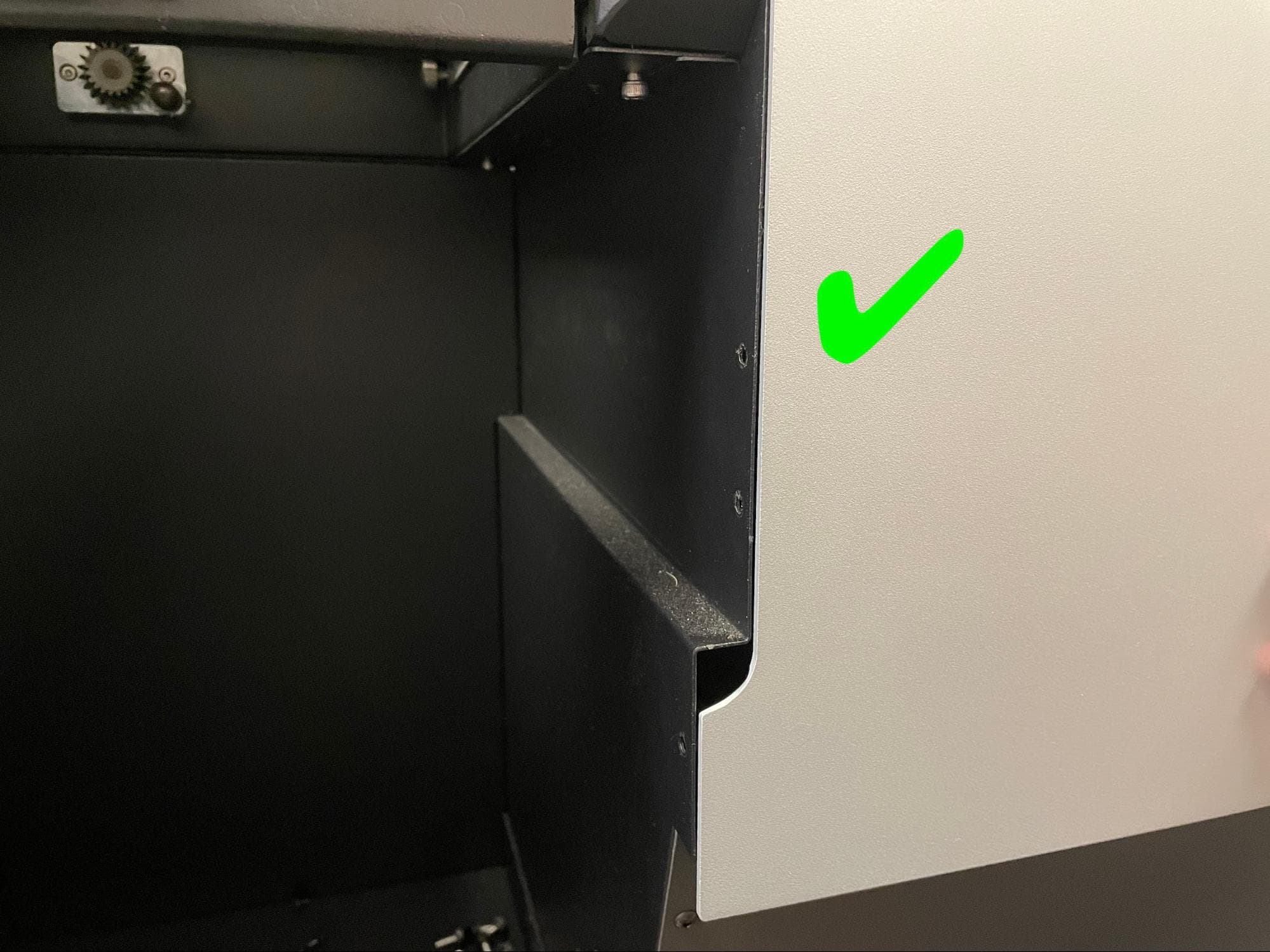 Replace the upper front enclosure panel