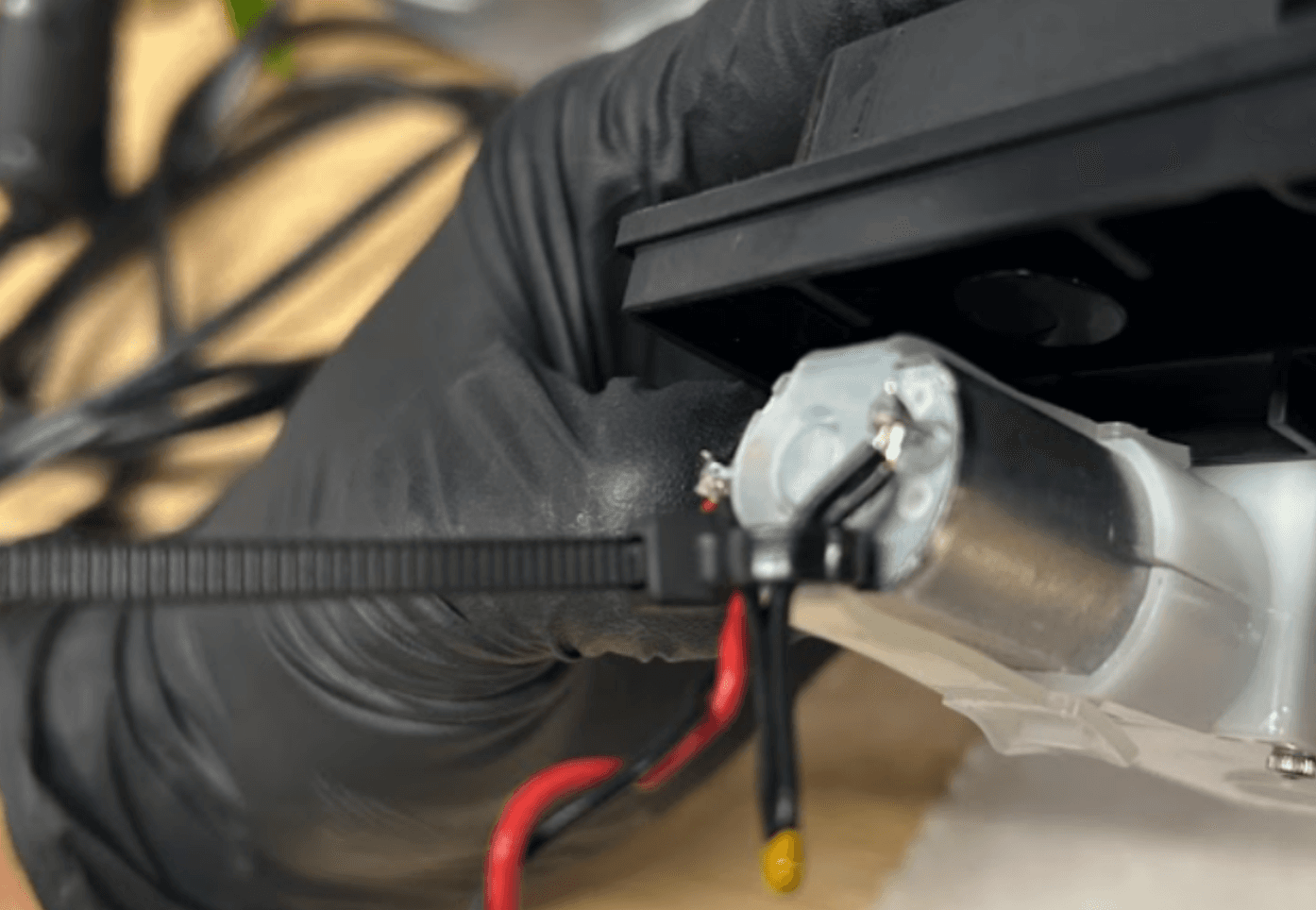 Secure the zip tie
