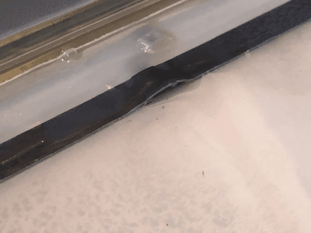 VHB tape separating from the tank frame