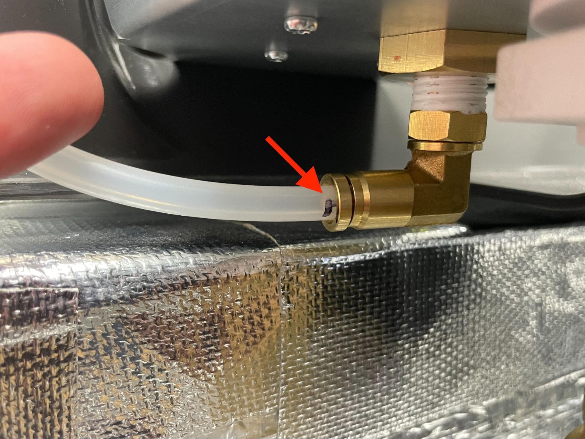 Step 6: Mark the N2 intake tube (Fuse 1+ 30W only)