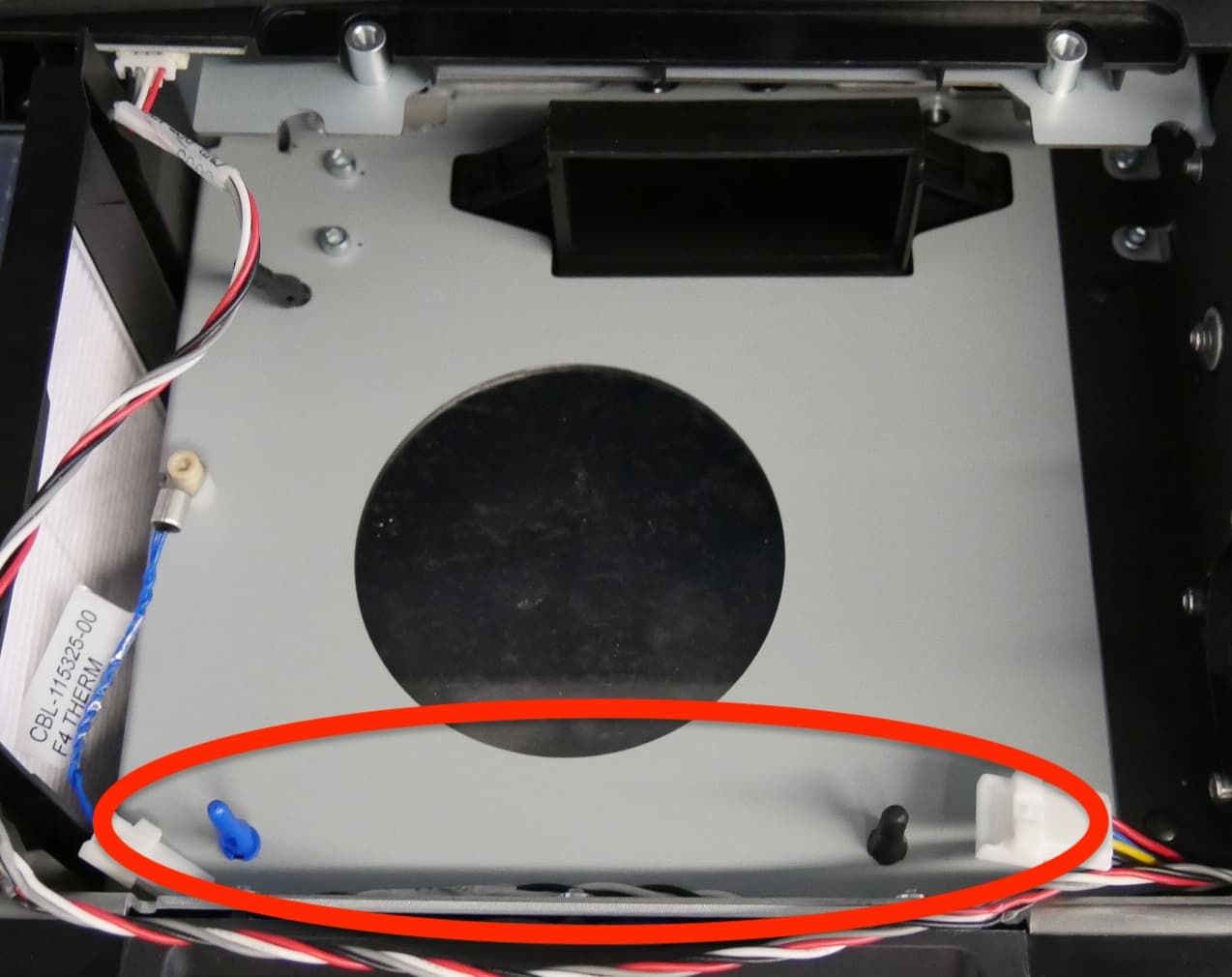 Lower replacement rubber mounting pins annotated