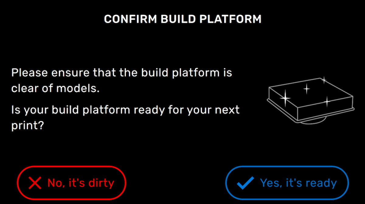Form 3 showing the Confirm Build Platform screen