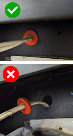 Install the new quartz tube heater frame - Reseat grommets
