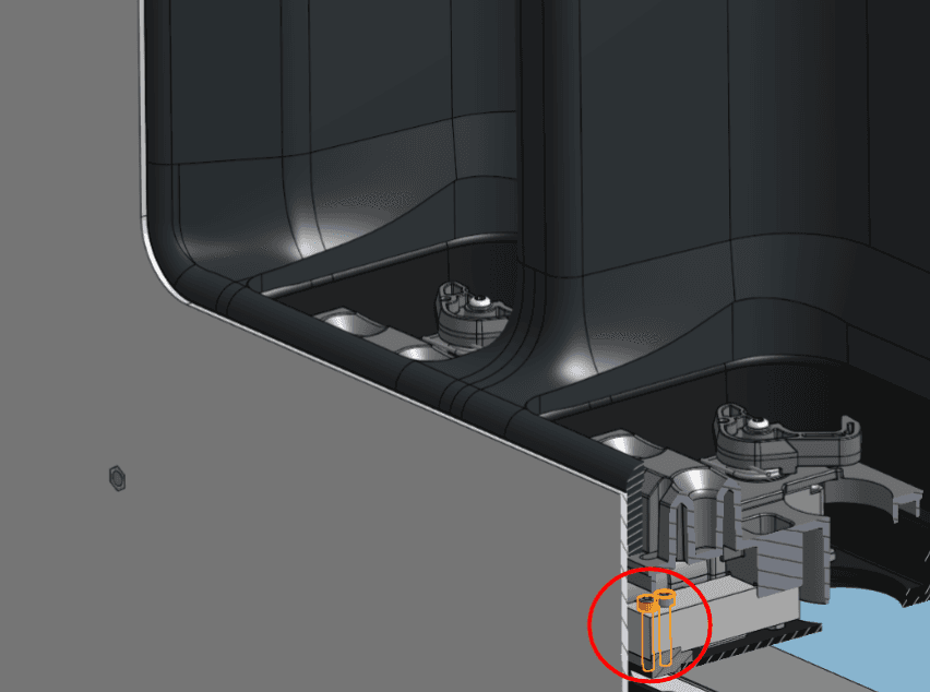 Remove the cartridge floor mounting screws
