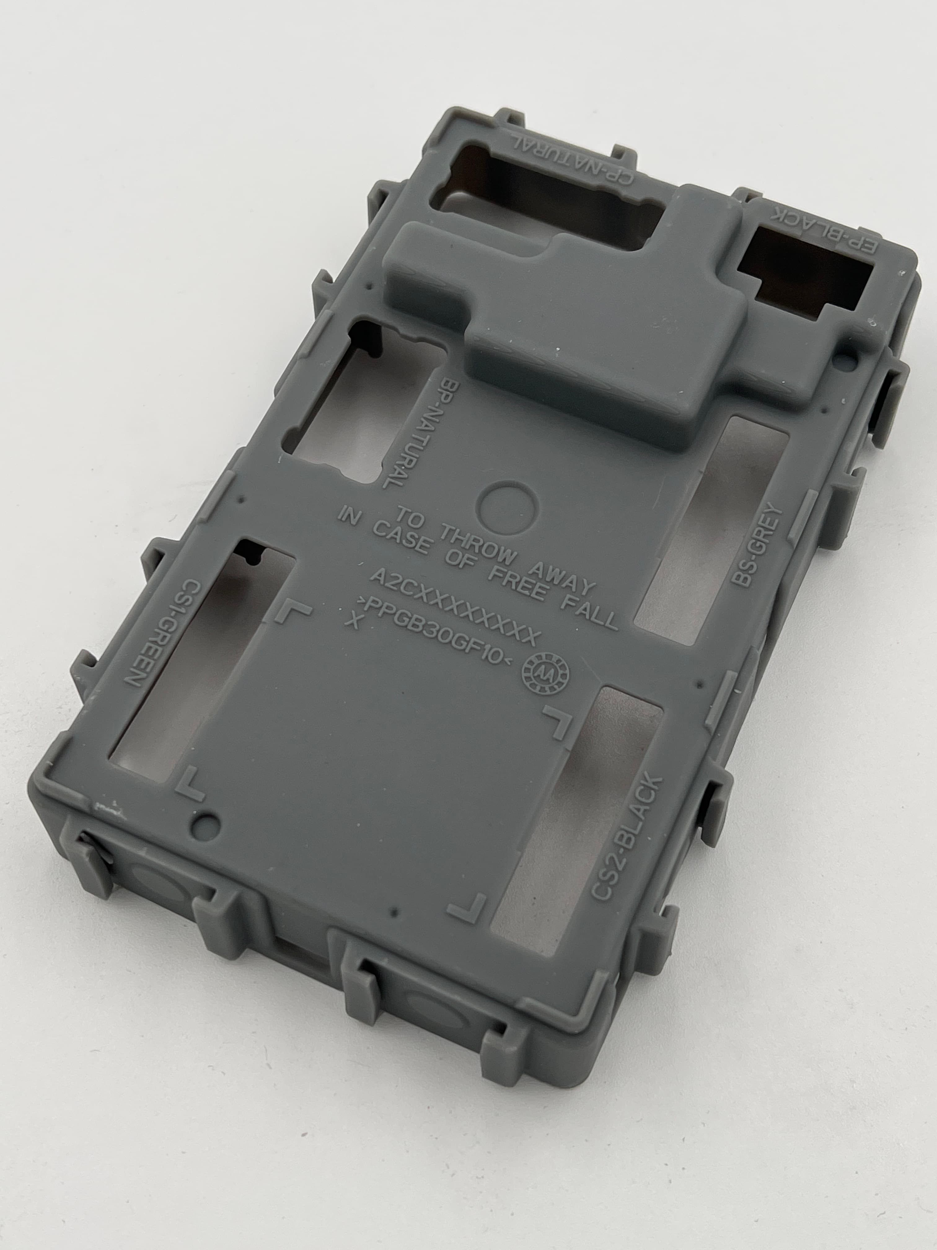 Final, grey 3D printed test part