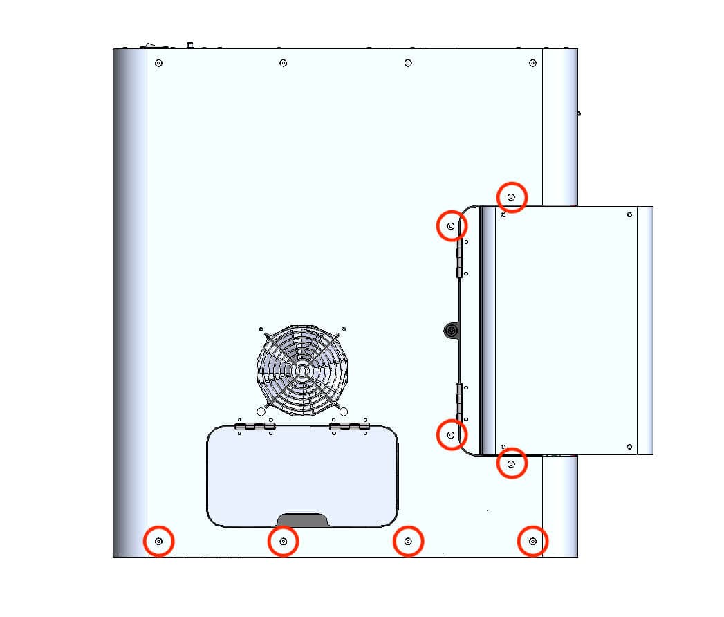Remove the top enclosure panel