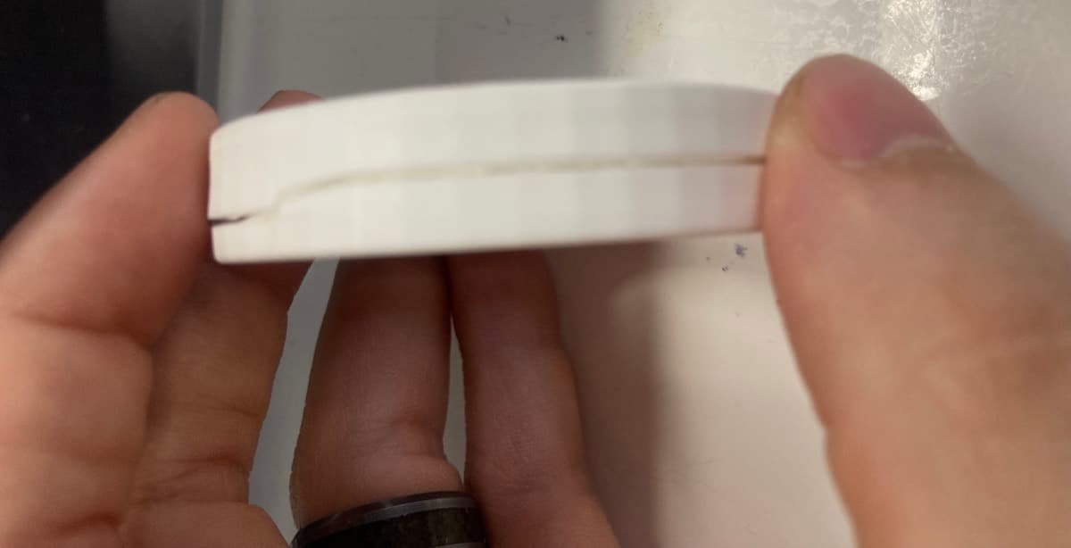 A large crack in a fired part printed in Alumina 4N Resin