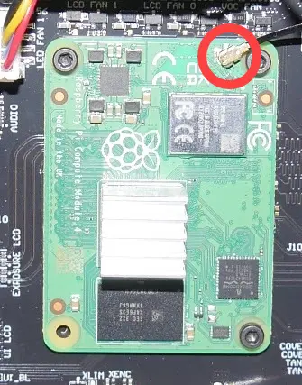 Connect the Wi-Fi antenna cable