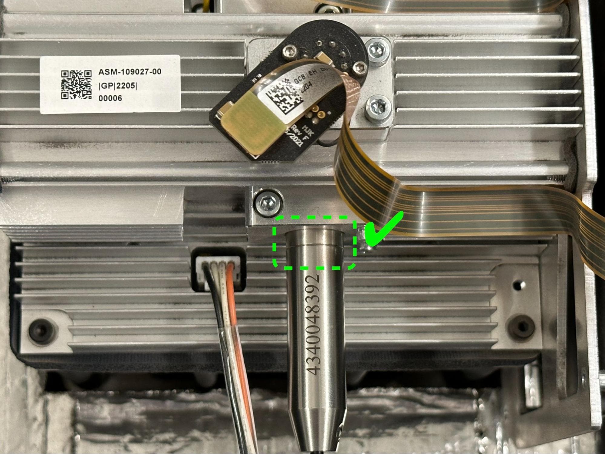 Install the new laser assembly