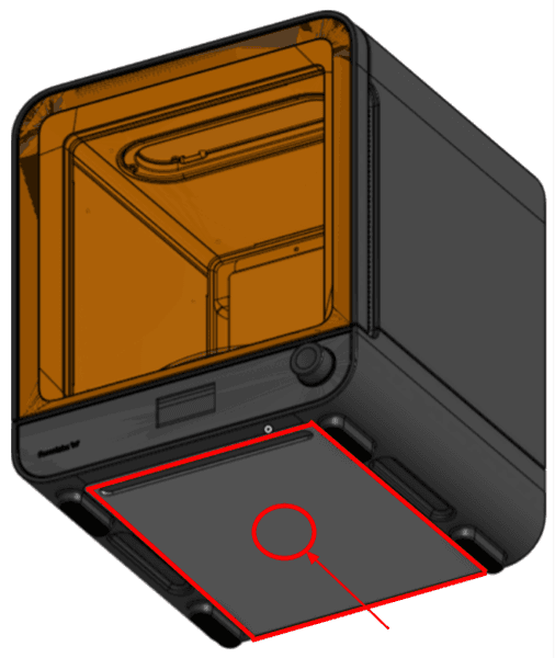 Locate bottom access panel