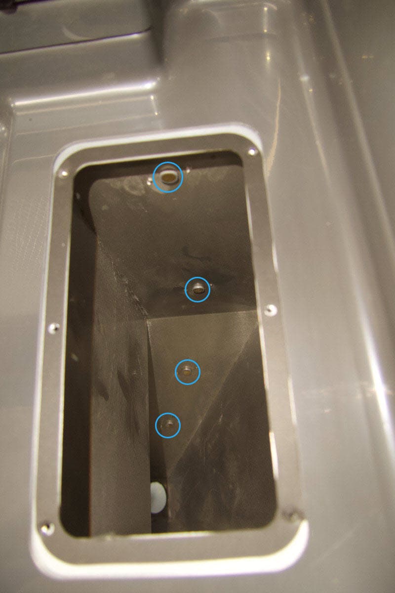Fresh powder hopper sensors