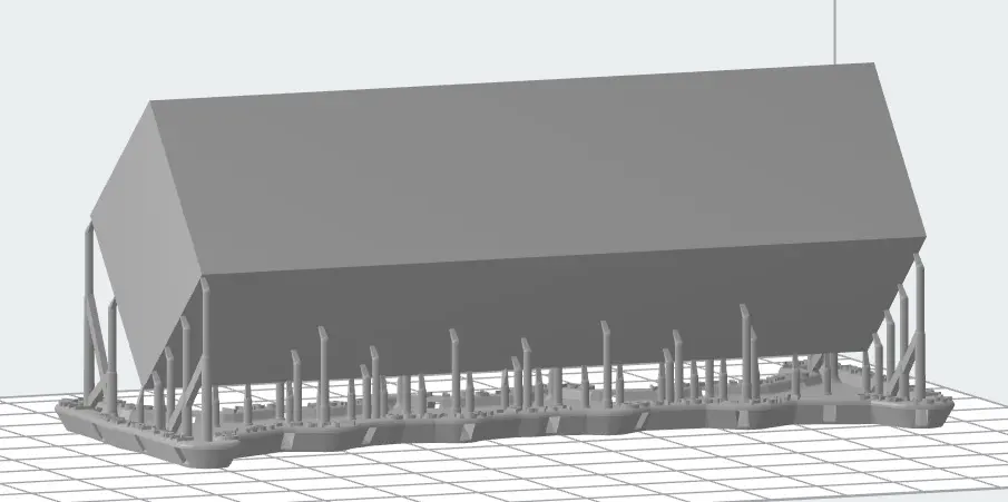 A model in Grey Resin V5 with default supports