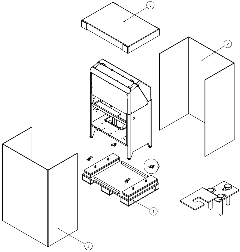 The product is encased from four sides by two C-fold segments and a topper.