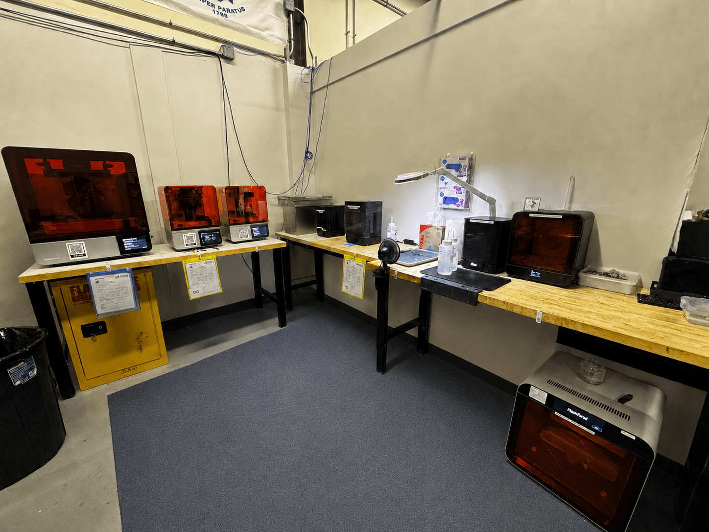 SLA 3D printing at American Additive, including Form 4L, Form 4, Form Wash, Form Cure, and Form Cure L.