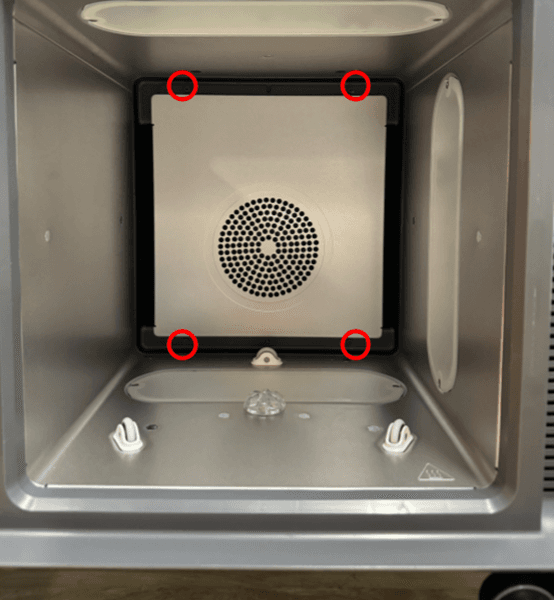 Secure the heater cover panel
