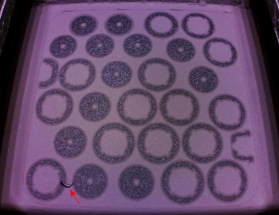 External debris in powder