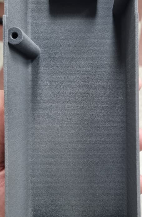An example of horizontal banding on a part printed on a Fuse 1 generation printer