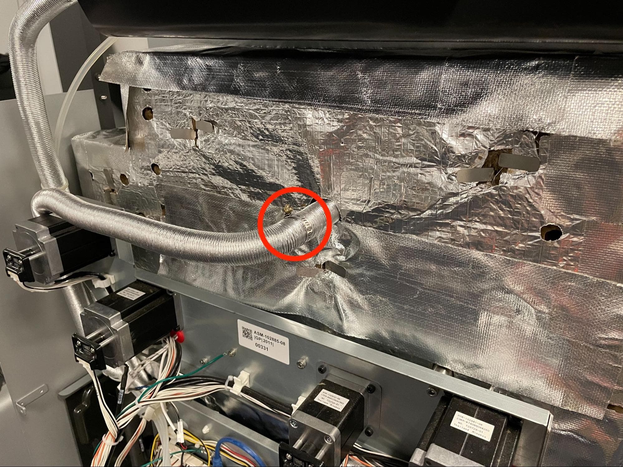 Remove the insulation and inner rear panels