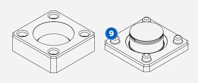 mold mating features
