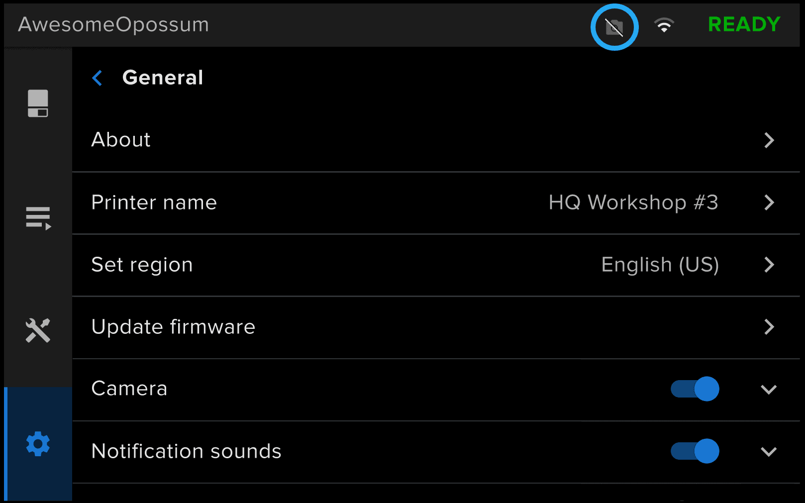 Form Studio 1 camera disabled