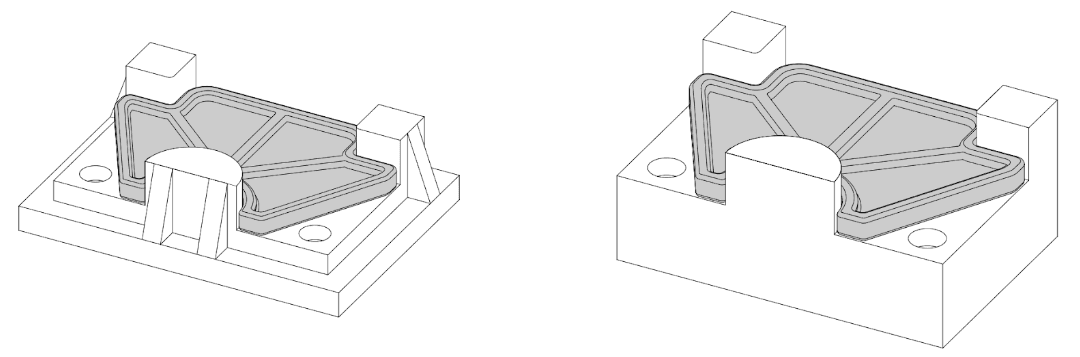 adding ribs to increase rigidity of manufacturing aids 3d printed