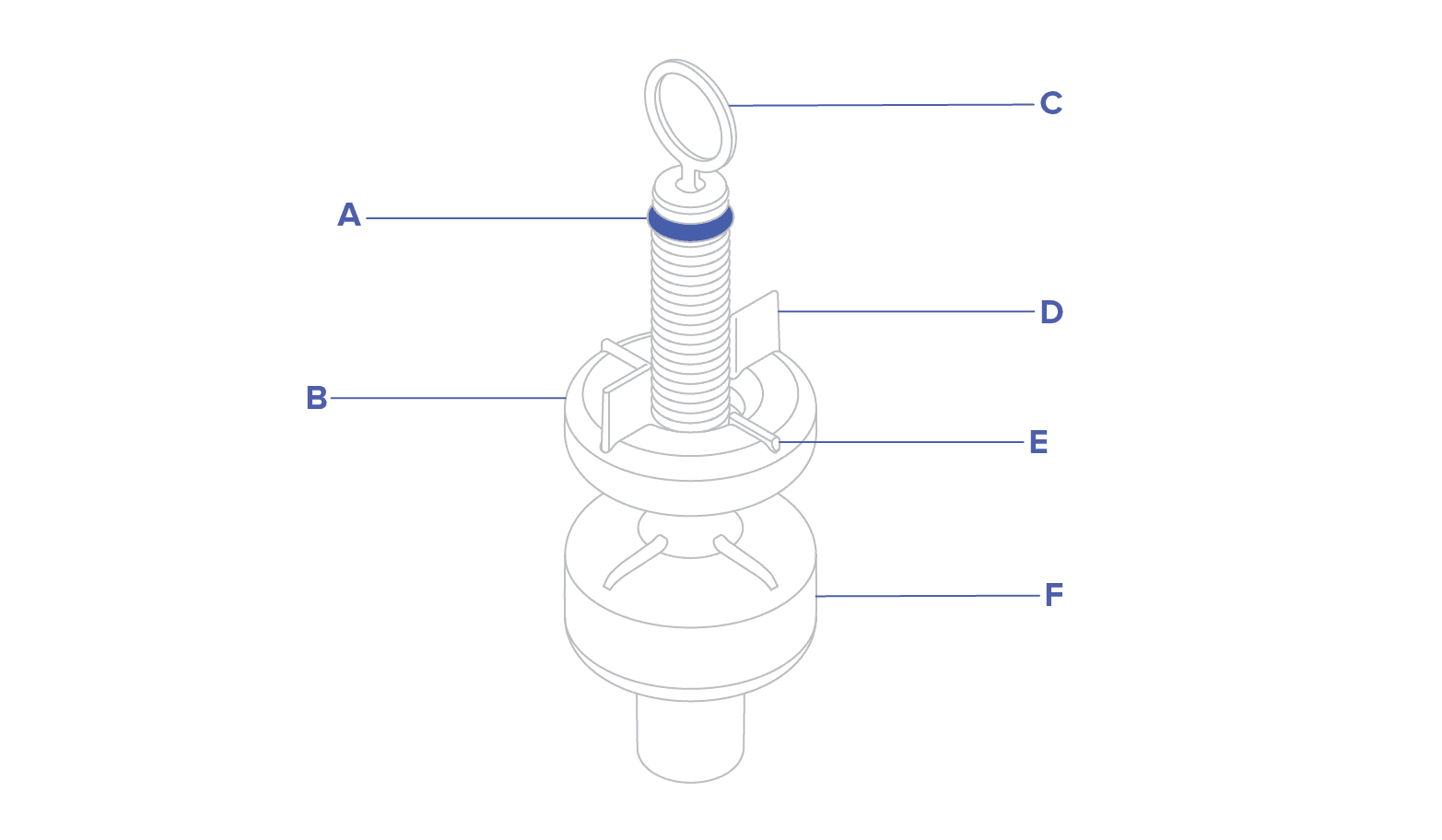 Form Wash V2の比重計の構成部品