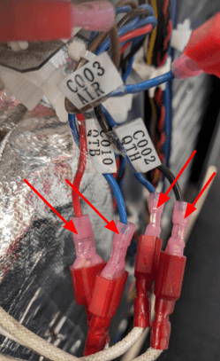 Remove the original quartz tube heater frame