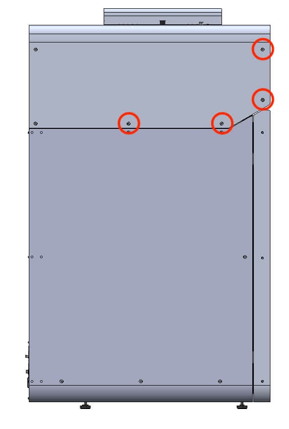Remove the top enclosure panel