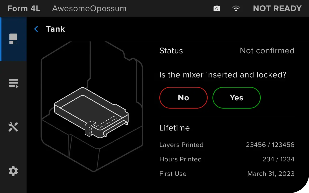 Confirming the status of a Form 4L resin tank