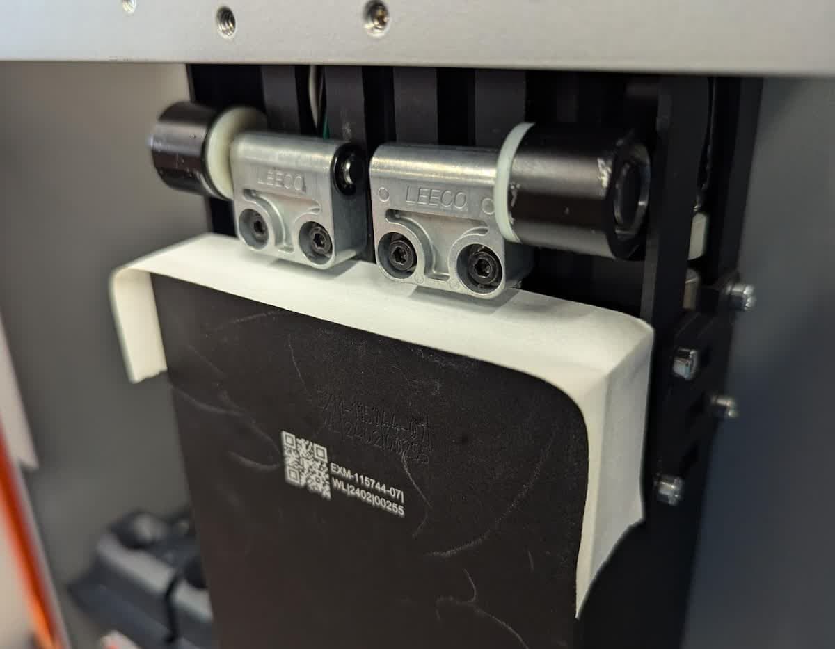 Tape covering the Form 4 Z-tower opening