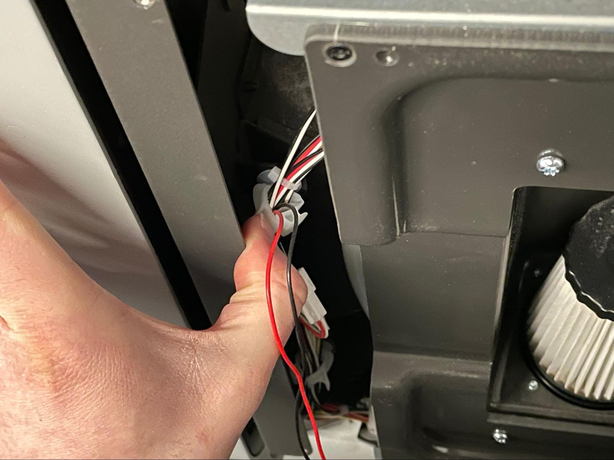 Remove the top & hopper-side panels