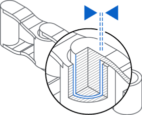Model showing the minimum integrated assembly clearance on Fuse 1 generation printers