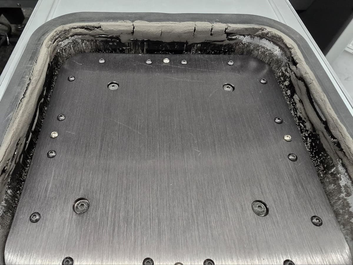 Perimeter melting in Nylon 12 GF Powder