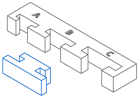 A 3D printed unit test can confirm that printed features will fit together as expected without having to print the entire part.