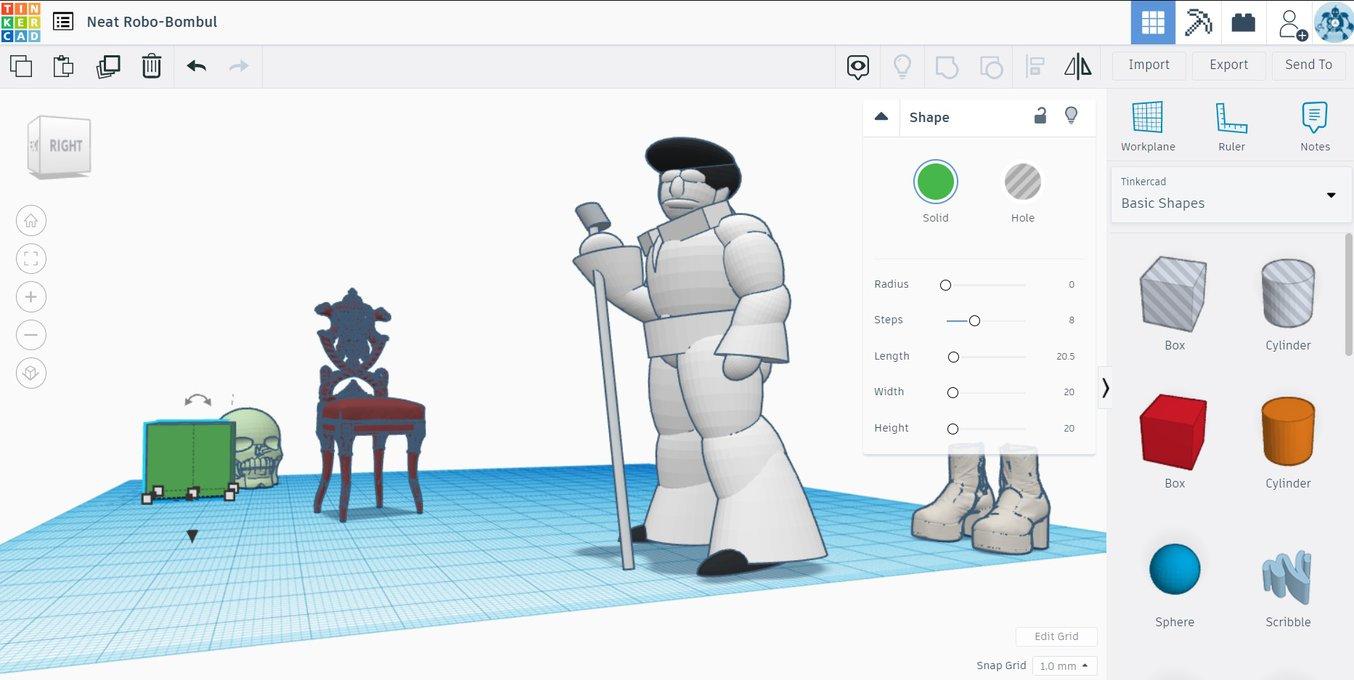 TinkerCAD offre un primo assaggio di modellazione 3D grazie a blocchi di costruzione semplici e a un catalogo divertente di oggetti tra cui scegliere.
